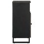 Aparador negro 60x33x75 cm madera maciza mango by , CD and DVD storage - Ref: Foro24-4017709, Price: 92,90 €, Discount: %