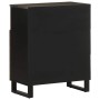Aparador negro 60x33x75 cm madera maciza mango by , CD and DVD storage - Ref: Foro24-4017709, Price: 92,90 €, Discount: %