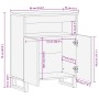 Aparador negro 60x33x75 cm madera maciza mango by , CD and DVD storage - Ref: Foro24-4017709, Price: 92,90 €, Discount: %