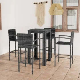 Garden bar furniture 5 pcs PE rattan armrest gray by vidaXL, Garden sets - Ref: Foro24-3064809, Price: 334,98 €, Discount: %