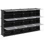 Estantería de cubos con 12 compartimentos y puertas PP negro by , Shoe racks and shoe organizers - Ref: Foro24-4019578, Price...