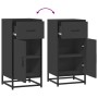 Aparador de madera de ingeniería y metal negro 35,5x35x76 cm von , Sideboards - Ref: Foro24-848959, Preis: 71,51 €, Rabatt: %