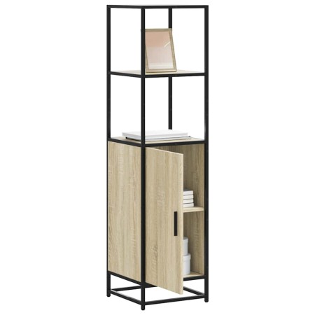 Aparador alto madera de ingeniería y metal 35,5x35x139 cm von , Sideboards - Ref: Foro24-849045, Preis: 76,67 €, Rabatt: %