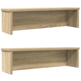 Estantes de cocina apilables 2 uds roble sonoma 50x15x16 cm von , Behälter für Küchenutensilien - Ref: Foro24-860486, Preis: ...