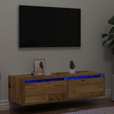 Mueble de TV con luces LED envejecida 100X35,5x25 cm von , TV-Möbel - Ref: Foro24-860245, Preis: 83,03 €, Rabatt: %