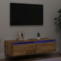 Mueble de TV con luces LED envejecida 100X35,5x25 cm von , TV-Möbel - Ref: Foro24-860245, Preis: 83,03 €, Rabatt: %