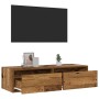 Mueble de TV con luces LED envejecida 100X35,5x25 cm von , TV-Möbel - Ref: Foro24-860245, Preis: 83,03 €, Rabatt: %
