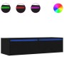 Mueble de TV con luces LED roble negro 100X35,5x25 cm von , TV-Möbel - Ref: Foro24-860239, Preis: 87,65 €, Rabatt: %