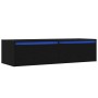 Mueble de TV con luces LED roble negro 100X35,5x25 cm von , TV-Möbel - Ref: Foro24-860239, Preis: 87,65 €, Rabatt: %