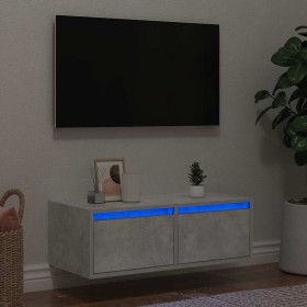 Mueble de TV con luces LED gris hormigón 75x35,5x25 cm von , TV-Möbel - Ref: Foro24-860232, Preis: 67,03 €, Rabatt: %