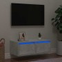 Mueble de TV con luces LED gris hormigón 75x35,5x25 cm von , TV-Möbel - Ref: Foro24-860232, Preis: 67,03 €, Rabatt: %