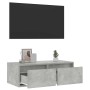 Mueble de TV con luces LED gris hormigón 75x35,5x25 cm von , TV-Möbel - Ref: Foro24-860232, Preis: 67,03 €, Rabatt: %