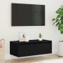 Mueble de TV con luces LED roble negro 75x35,5x25 cm von , TV-Möbel - Ref: Foro24-860230, Preis: 73,06 €, Rabatt: %