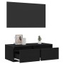 Mueble de TV con luces LED roble negro 75x35,5x25 cm von , TV-Möbel - Ref: Foro24-860230, Preis: 73,06 €, Rabatt: %