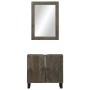 Conjunto de muebles de baño 2 piezas madera maciza mango negro von , Badezimmermöbel - Ref: Foro24-3310000, Preis: 136,34 €, ...