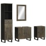 Conjunto de muebles de baño 4 piezas madera maciza mango negro von , Badezimmermöbel - Ref: Foro24-3310002, Preis: 314,54 €, ...
