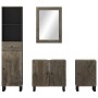 Conjunto de muebles de baño 4 piezas madera maciza mango negro von , Badezimmermöbel - Ref: Foro24-3310002, Preis: 314,54 €, ...