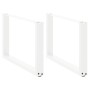 Patas de mesa de centro forma U 2uds acero blanco 70x(42-43) cm by , Table legs - Ref: Foro24-4013165, Price: 65,78 €, Discou...
