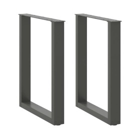 Patas mesa centro forma U 2uds antracita 70x(72-73)cm acero by , Table legs - Ref: Foro24-4013186, Price: 81,26 €, Discount: %