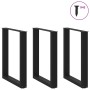 Patas para mesa centro forma U 3 uds acero negro 70x(72-73) cm de , Patas para mesas - Ref: Foro24-4013200, Precio: 100,19 €,...
