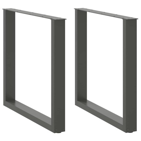 Patas mesa centro forma U 2uds antracita 80x(72-73)cm acero by , Table legs - Ref: Foro24-4013190, Price: 90,25 €, Discount: %