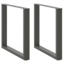 Patas mesa centro forma U 2uds antracita 80x(72-73)cm acero by , Table legs - Ref: Foro24-4013190, Price: 90,25 €, Discount: %