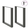 Patas mesa centro forma U 2uds antracita 80x(72-73)cm acero by , Table legs - Ref: Foro24-4013190, Price: 90,25 €, Discount: %