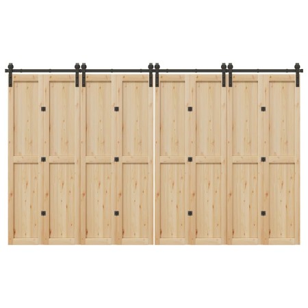 Kit de herrajes para puertas correderas acero negro 366 cm von , Türartikel - Ref: Foro24-3295803, Preis: 184,97 €, Rabatt: %