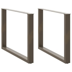 Patas mesa comedor forma U 2uds acero natural 100x(72-73) cm by , Table legs - Ref: Foro24-4013199, Price: 103,62 €, Discount: %