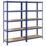 Estanterías de 5 baldas 2 uds madera contrachapada y acero azul von , Industrieregale - Ref: Foro24-3307605, Preis: 114,41 €,...