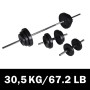 Barbell set + 2 dumbbells 30.5kg by vidaXL, free weight - Ref: Foro24-90377, Price: 90,12 €, Discount: %