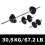 Juego de barras + 2 mancuernas 30,5kg de vidaXL, Peso libre - Ref: Foro24-90377, Precio: 99,28 €, Descuento: %