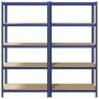 Estanterías de 5 baldas 2 uds madera contrachapada y acero azul von , Industrieregale - Ref: Foro24-3307605, Preis: 114,41 €,...