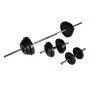 Juego de barras + 2 mancuernas 30,5kg de vidaXL, Peso libre - Ref: Foro24-90377, Precio: 99,28 €, Descuento: %