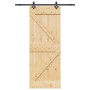 Puerta corredera con herrajes madera maciza de pino 80x210 cm von , Türen - Ref: Foro24-3332631, Preis: 212,10 €, Rabatt: %