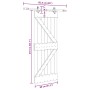 Puerta corredera con herrajes madera maciza de pino 80x210 cm von , Türen - Ref: Foro24-3332631, Preis: 212,10 €, Rabatt: %