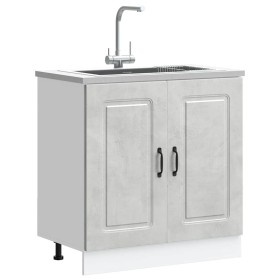 Mueble bajo para fregadero Kalmar gris hormigón 80x46x81,5 cm von , Küchenschränke - Ref: Foro24-853451, Preis: 73,93 €, Raba...