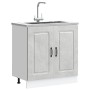 Mueble bajo para fregadero Kalmar gris hormigón 80x46x81,5 cm