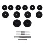 Barbell set + 2 dumbbells 30.5kg by vidaXL, free weight - Ref: Foro24-90377, Price: 90,12 €, Discount: %