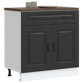 Mueble bajo de cocina Kalmar madera de ingeniería negra by , Kitchen cabinets - Ref: Foro24-853498, Price: 110,46 €, Discount: %