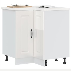 Mueble cocina esquina Kalmar madera ingeniería blanco brillante von , Küchenschränke - Ref: Foro24-853509, Preis: 127,27 €, R...