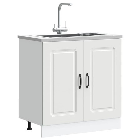 Mueble bajo para fregadero Kalmar blanco 80x46x81,5 cm von , Küchenschränke - Ref: Foro24-853447, Preis: 81,45 €, Rabatt: %