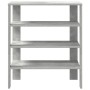 Mueble zapatero madera contrachapada gris hormigón 61x32x70 cm de , Zapateros y organizadores de calzado - Ref: Foro24-859845...