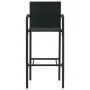 Garden table and high stools and cushions 7 pieces black PE rattan by vidaXL, Garden sets - Ref: Foro24-3064846, Price: 519,0...
