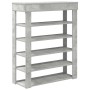 Mueble zapatero madera contrachapada gris hormigón 80x30x98 cm by , Shoe racks and shoe organizers - Ref: Foro24-859935, Pric...