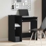 Escritorio con estantes contrachapada negro 84x40x78 cm de , Escritorios - Ref: Foro24-860446, Precio: 85,90 €, Descuento: %