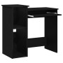 Escritorio con estantes contrachapada negro 84x40x78 cm de , Escritorios - Ref: Foro24-860446, Precio: 85,90 €, Descuento: %
