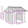 Caseta para perros con techo acero galvanizado 83x130x85 cm de , Casetas para perros - Ref: Foro24-4100915, Precio: 114,50 €,...