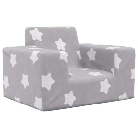 Sofá para niños felpa suave gris claro con estrellas by , Baby and Toddler Furniture - Ref: Foro24-4104772, Price: 31,68 €, D...