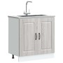Mueble bajo para fregadero Kalmar gris sonoma 80x46x81,5 cm von , Küchenschränke - Ref: Foro24-853453, Preis: 76,87 €, Rabatt: %